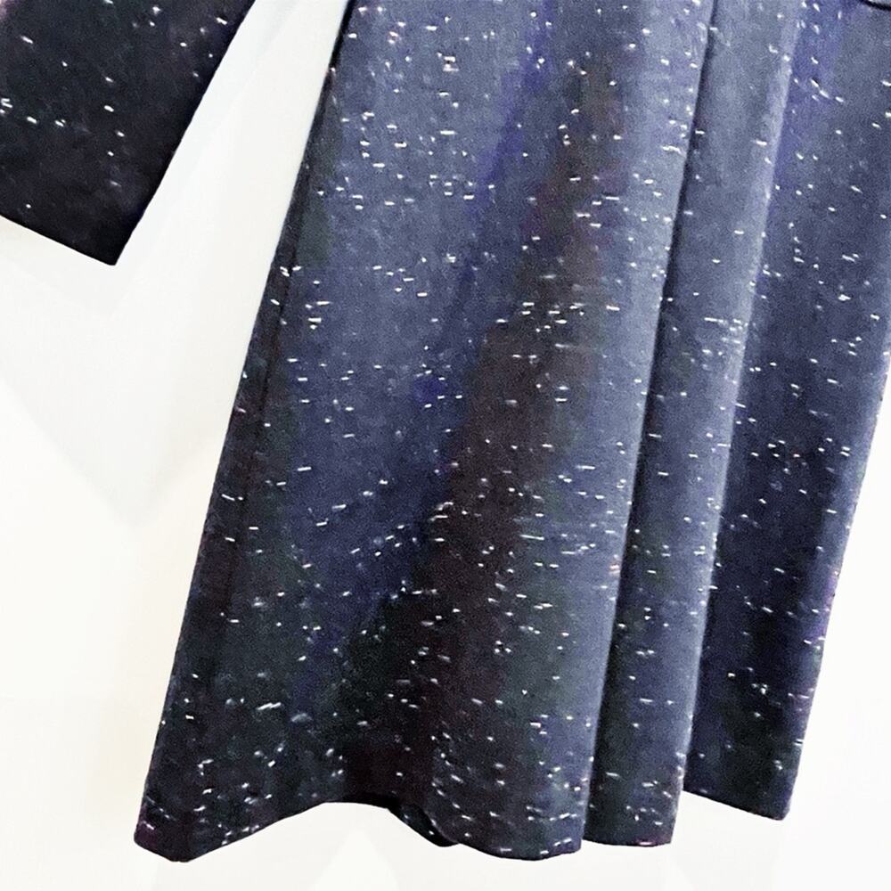 Madewell Gia Marled Fit & Flare Dress Navy Size 4 EUC - Picture 3 of 16
